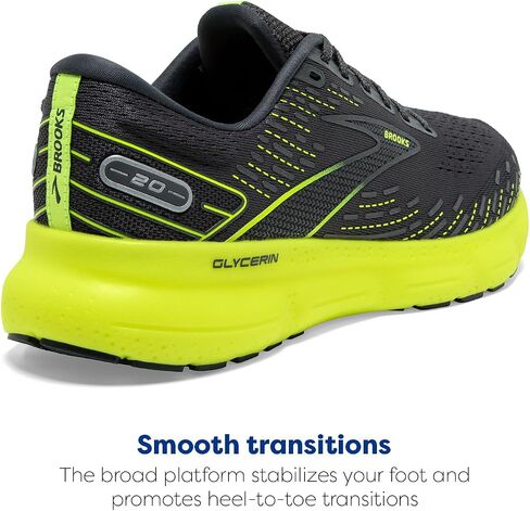 Brooks Men's Glycerin 20 Neutral Running Shoe - Ebony/Nightlife - 10.5 Medium in Saudi Arabia