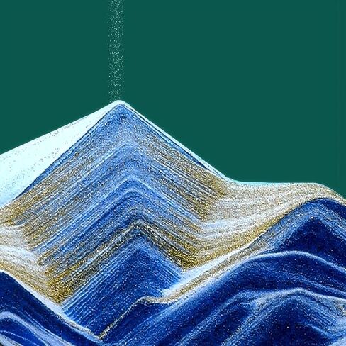 Winbar 3D ديناميكية الرمال الفن الحركة السائلة، جولة الزجاج 3D أعماق البحار الرمال في عرض الحركة إطار الرمال المتدفقة الاسترخاء سطح المكتب المنزل مكتب العمل ديكور in Kuwait