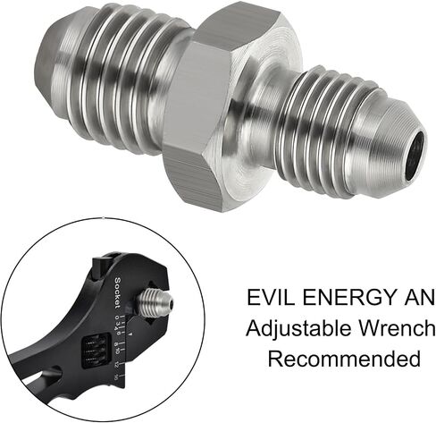 EVIL ENERGY 4AN Male to AN3 Male Stainless Steel Brake Coupler Union Straight Adapter Fitting in Saudi Arabia