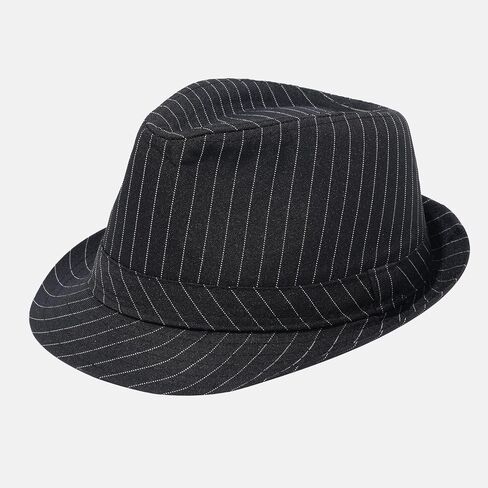 Fedora Pinstripe Hats for Men Women Unisex Classic Black Gentleman's Hats in Saudi Arabia