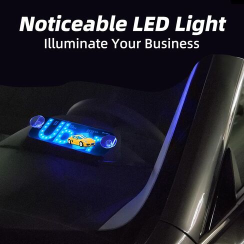 Taxi Car Led Light Signs For Car Windshield Ultra Bright Light Signs Gift For Rideshare Driver Accessories - Enhance Visibility And Boost Your Business!(Blue Light-UB) in Saudi Arabia