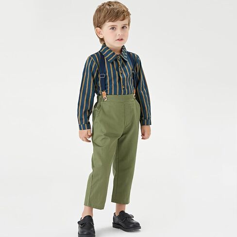 HZXVic Baby Boys Gentleman Outfits Suits,Toddler Boy Clothes Formal,Kids Dress Shirt+Bow Ties+Pants Set in Kuwait