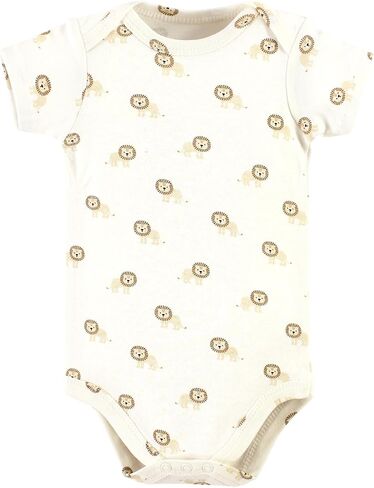 Hudson Baby Unisex Baby Cotton Bodysuit, Pant and Bib Set, Brave Lion, 0-3 Months in Saudi Arabia