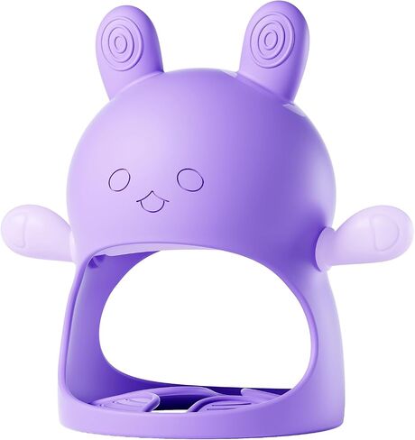 NCVI Baby Teething Toys, Teething Toys for Babies 0-6 Months, Never Drop Silicone Mitten Teether for Sucking and Chewing, Wrist Hand Chew Toys for 3M+ Infants, Teething Pain Relief, BPA Free(Blue) in Saudi Arabia