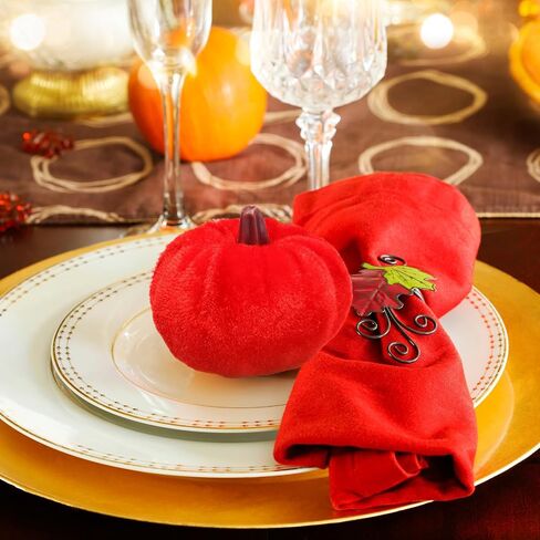 24 Pcs Artificial Velvet Pumpkins and 24 Bronzing Cards Mini Fake Pumpkin Decor Small Decorative Pumpkins Set for Fall Halloween Thanksgiving Farmhouse Table Centerpieces, 2 Size (Green) in Saudi Arabia