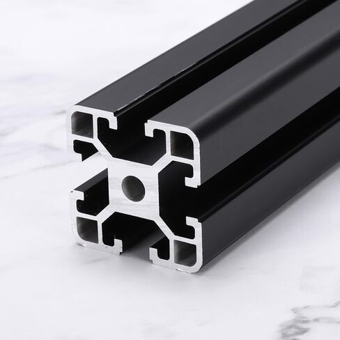 uxcell T Slot 4040 الألومنيوم النتوء الشخصي المعيار الأوروبي 300 مم × 40 مم بأكسيد أسود خطي السكك الحديدية سميكة إطار البثق للطابعة ثلاثية الأبعاد، CNC، DIY in Saudi Arabia