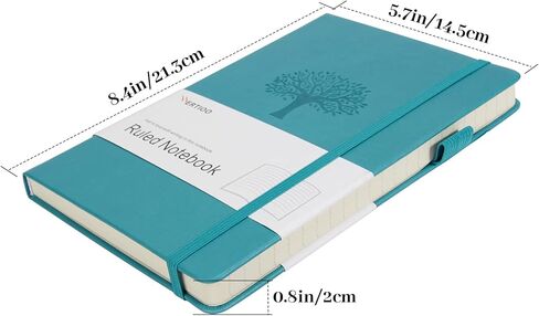 WERTIOO Hardercover Journals 200 Pages, Diary Leather Lined Journal Notebook Writing A5 100gsm Thick Paper Notebooks with Pen Hold for Work Men Women, 8.4 x 5.7 in in Kuwait