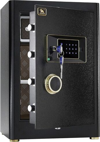 TIGERKING Heavy Duty Large Safe Box, 2.05 Cub Home Safe with Touch Screen Keypad & Built-in Lock Box, Digital Safe for Home Office Money Jewelry Documents Gun in Kuwait