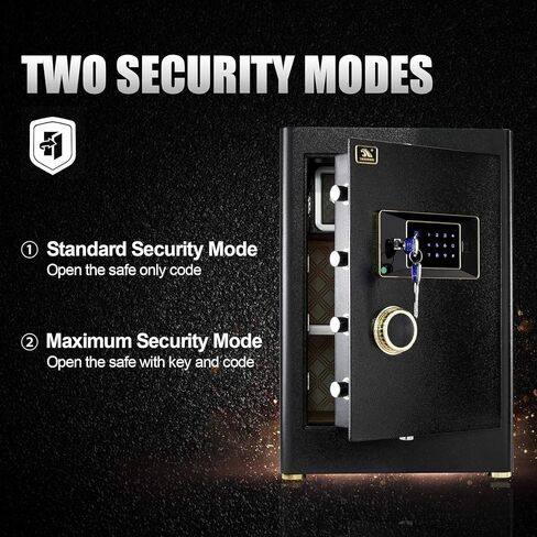 TIGERKING Heavy Duty Large Safe Box, 2.05 Cub Home Safe with Touch Screen Keypad & Built-in Lock Box, Digital Safe for Home Office Money Jewelry Documents Gun in Kuwait