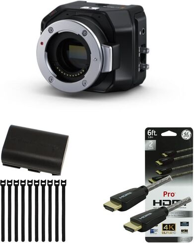 Blackmagic Design Micro Studio Camera 4K G2 Bundle with LP-E6 Battery, 6' 4K HDMI Cable, and Cable Ties (4 Items) in Saudi Arabia