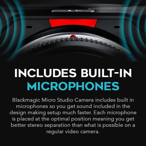Blackmagic Design Micro Studio Camera 4K G2 Bundle with LP-E6 Battery, 6' 4K HDMI Cable, and Cable Ties (4 Items) in Saudi Arabia