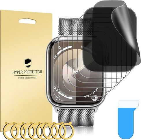 Suoman 6+2 Pack for Apple Watch Series 9/8/7 41mm Screen Protector, [ Flexible TPU ] Privacy Screen Protective+HD Screen Protective for iWatch Series 9/8/7 41mm [Not Glass] in Saudi Arabia