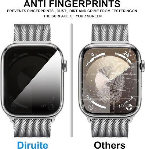 Suoman 6+2 Pack for Apple Watch Series 9/8/7 41mm Screen Protector, [ Flexible TPU ] Privacy Screen Protective+HD Screen Protective for iWatch Series 9/8/7 41mm [Not Glass] in Saudi Arabia