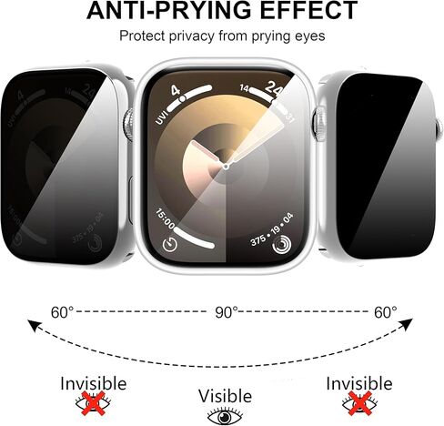 Suoman 6+2 Pack for Apple Watch Series 9/8/7 41mm Screen Protector, [ Flexible TPU ] Privacy Screen Protective+HD Screen Protective for iWatch Series 9/8/7 41mm [Not Glass] in Saudi Arabia