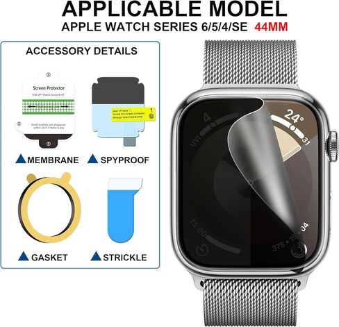 Suoman 6+2 Pack for Apple Watch Series 9/8/7 41mm Screen Protector, [ Flexible TPU ] Privacy Screen Protective+HD Screen Protective for iWatch Series 9/8/7 41mm [Not Glass] in Saudi Arabia