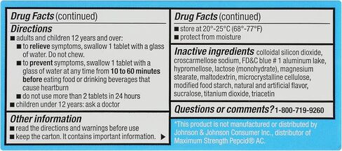 Rite Aid Acid Reducer, Maximum Strength Famotidine Tablets, 20 mg - 50 Count Total (Cool Mint) | Pills for Heartburn Relief | Acid Reflux in Kuwait