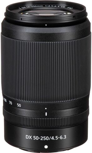عدسة تكبير تليفوتوغرافي من Nikon NIKKOR Z DX مقاس 50-250 مم f/4.5-6.3 VR لكاميرات Nikon Z Series عديمة المرآة (20085) + بطاقة ذاكرة سعة 64 جيجابايت + مجموعة مرشح + حقيبة ظهر + قارئ بطاقات + برنامج Corel للصور + المزيد in Saudi Arabia
