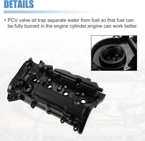 X AUTOHAUX Engine Valve Cover with Gasket for Honda CR-V 2015-2019 for Honda Accord 2013-2017 2.4L Cylinder Head Cover No.12310RDFA01 12251-5A2-A01 Camshaft Engine Rocker Cover in Saudi Arabia