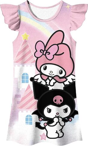 Lovely Cartoon Dress for Girls Casual Toddler Princess Dress for Kids 4-12 Years in Saudi Arabia