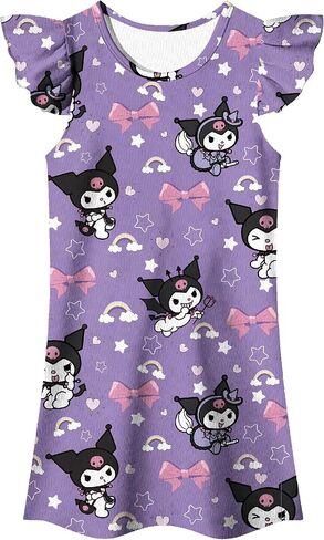Lovely Cartoon Dress for Girls Casual Toddler Princess Dress for Kids 4-12 Years in Saudi Arabia