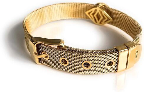 Evil Eye Charm Cuff Bracelet Solid Stainless Steel Watchband in Saudi Arabia