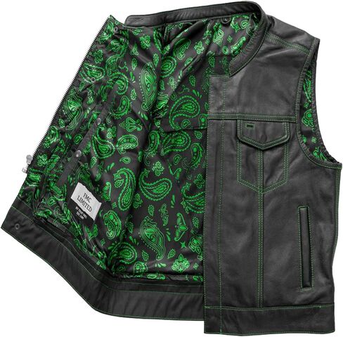 First Mfg Co - The Club Cut - Men's Motorcycle Biker Riding Leather Vest in Kuwait