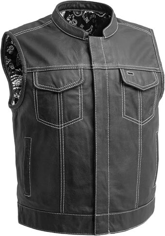 First Mfg Co - The Club Cut - Men's Motorcycle Biker Riding Leather Vest in Kuwait