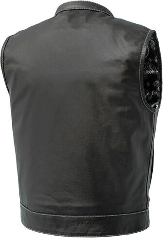 First Mfg Co - The Club Cut - Men's Motorcycle Biker Riding Leather Vest in Kuwait