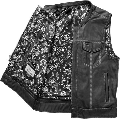 First Mfg Co - The Club Cut - Men's Motorcycle Biker Riding Leather Vest in Kuwait