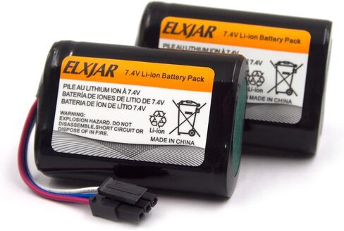 (عبوتان) بطارية ليثيوم أيون 7.4 فولت 1600 مللي أمبير في الساعة بديلة لطابعات الباركود زيبرا/كومتيك MZ220 وMZ320، البطارية تحل محل رقم بطارية OEM بالكامل AK18353-1 وBT17790-1 in Kuwait