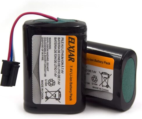 (عبوتان) بطارية ليثيوم أيون 7.4 فولت 1600 مللي أمبير في الساعة بديلة لطابعات الباركود زيبرا/كومتيك MZ220 وMZ320، البطارية تحل محل رقم بطارية OEM بالكامل AK18353-1 وBT17790-1 in Kuwait