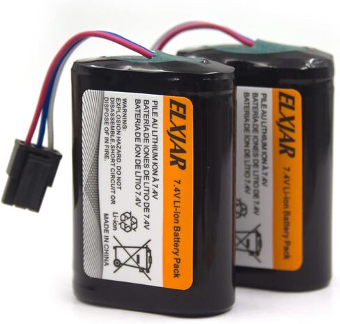 (عبوتان) بطارية ليثيوم أيون 7.4 فولت 1600 مللي أمبير في الساعة بديلة لطابعات الباركود زيبرا/كومتيك MZ220 وMZ320، البطارية تحل محل رقم بطارية OEM بالكامل AK18353-1 وBT17790-1 in Kuwait