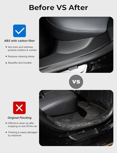 BMZX for Tesla Model 3 Highland Door Sill Protector Carbon Fiber Front and Rear Door Entry Edge Guard Decoration Scuff Plate for Tesla Model 3 Highland Accessories 2024 - Pack of 8 in Kuwait