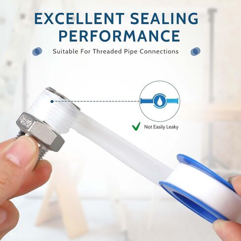 20 Rolls Pipe Thread Seal Tape PTFE Tape Plumbing Waterproof Water Pipe Sealing Duct Tape Industrial Thread Sealant Tape for Plumbers, Air Head, Thread Pipe 1/2 Inch(W) x 394 Inch in Saudi Arabia
