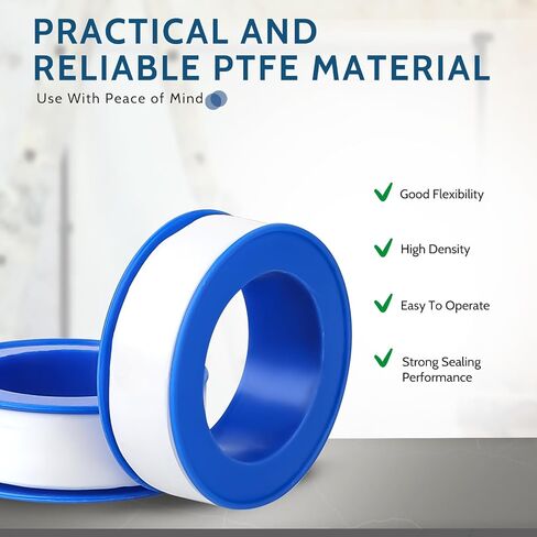 20 Rolls Pipe Thread Seal Tape PTFE Tape Plumbing Waterproof Water Pipe Sealing Duct Tape Industrial Thread Sealant Tape for Plumbers, Air Head, Thread Pipe 1/2 Inch(W) x 394 Inch in Saudi Arabia