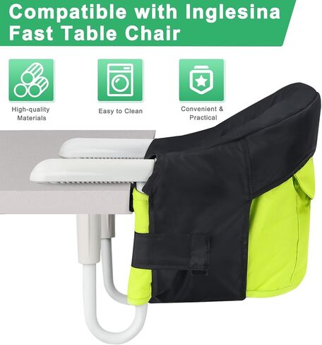 غطاء لكرسي الطاولة السريع Inglesina - إكسسوار كرسي مرتفع مريح ومتعدد الاستخدامات، ملحقات كرسي الطاولة السريعة تمنع انسكابات الطعام ورذاذه، يمكن غسله في الغسالة (الكرسي العالي غير متضمن) in Kuwait
