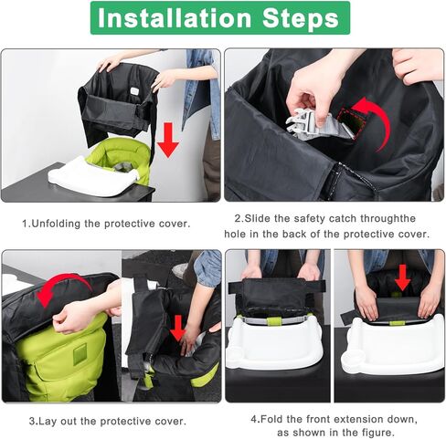 غطاء لكرسي الطاولة السريع Inglesina - إكسسوار كرسي مرتفع مريح ومتعدد الاستخدامات، ملحقات كرسي الطاولة السريعة تمنع انسكابات الطعام ورذاذه، يمكن غسله في الغسالة (الكرسي العالي غير متضمن) in Kuwait