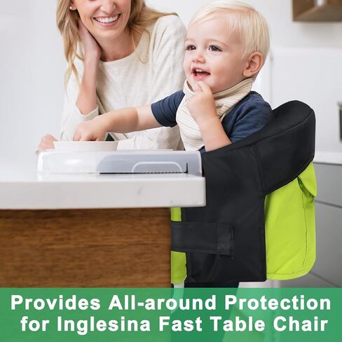 غطاء لكرسي الطاولة السريع Inglesina - إكسسوار كرسي مرتفع مريح ومتعدد الاستخدامات، ملحقات كرسي الطاولة السريعة تمنع انسكابات الطعام ورذاذه، يمكن غسله في الغسالة (الكرسي العالي غير متضمن) in Kuwait