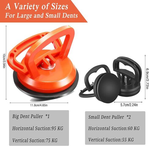 Dent Puller Suction Cup, 3 Pack Dent Removal Kit for Cars,Paintless Dent Removal Tool for Hail Dent Repair,Glass,Tiles, Mirror Lifting and Aluminous Gusset Plate Moving in Saudi Arabia