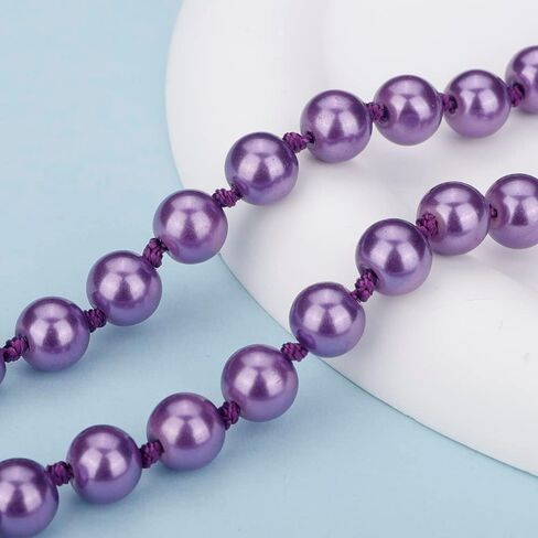 Long Pearl Necklace Faux Pearl Strand Layered Necklace 1920s Gatsby Costume Jewelry Vintage Multi Strands Pink Pearl Necklace for Party in Saudi Arabia
