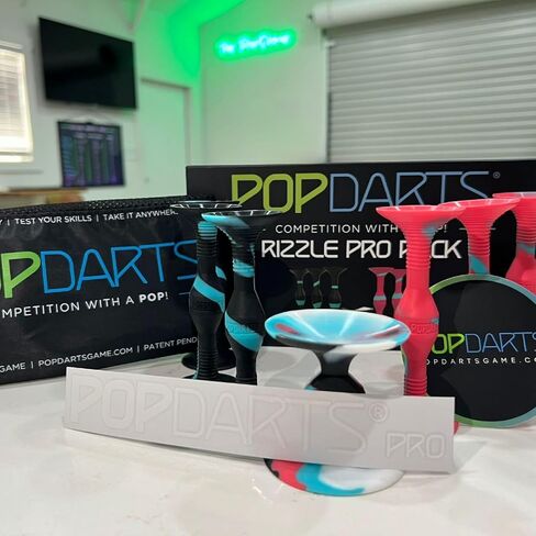 مجموعة ألعاب Popdarts PRO Pack (Rizzle) - لعبة رمي أكواب الشفط في الأماكن المغلقة أو الهواء الطلق - منافسة مع POP in Kuwait