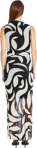 Donna Morgan Women's Plus Size Side Pleat Maxi Dress with Gathered Neck and Asymmetric Shoulders, Party Event Guest of in Saudi Arabia