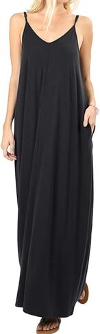 levaca Women's Casual Summer Beach Maxi Dress with Pocket in Saudi Arabia