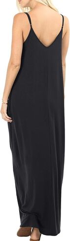 levaca Women's Casual Summer Beach Maxi Dress with Pocket in Saudi Arabia