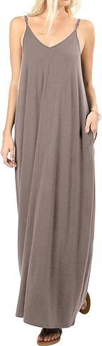 levaca Women's Casual Summer Beach Maxi Dress with Pocket in Saudi Arabia