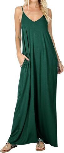 levaca Women's Casual Summer Beach Maxi Dress with Pocket in Saudi Arabia