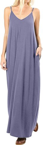 levaca Women's Casual Summer Beach Maxi Dress with Pocket in Saudi Arabia