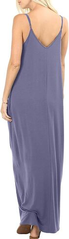 levaca Women's Casual Summer Beach Maxi Dress with Pocket in Saudi Arabia