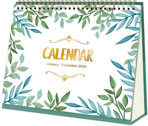 تقويم مكتب 2024 - تقويم مكتبي 2024 قابل للطي، 9.8 بوصة × 8.3 بوصة، يناير - ديسمبر 2024، صفحات المذكرات + غلاف مزدوج السلك + كتل كبيرة غير مسطرة مع تاريخ جوليان، تقويم مكتب in Saudi Arabia