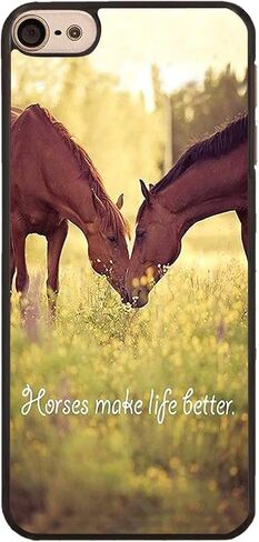 حافظة iPod Touch 6، تصميم على شكل حصان، غطاء حماية من البلاستيك الصلب المقاوم للصدمات لجهاز Apple iPod Touch 6 in Kuwait